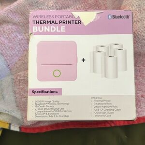 Bluetooth Wireless Portable Thermal Printer Bundle